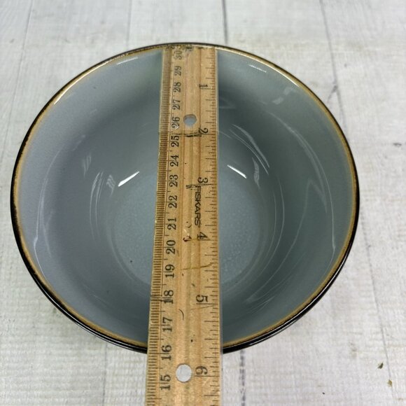 Food Network ANGELICA Blue Bronze Metallic Stoneware 6" Soup Cereal Bowls Set 4 - Picture 11 of 16